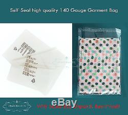 New CLEAR PROTECTION BAGS/SELF ADHESIVE PLASTIC/GARMENT DISPLAY PACKING BAGS