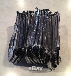 New Lot Of15 Large Clear Zippered Cosmetic Vinyl Plastic Make-up Bag Pouch Case