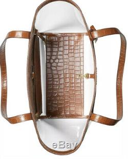 New Michael Kors Whitney shoulder bag clear inset chestnut tote X Lrge plastic