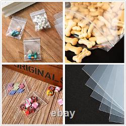 PE Zip-lock Bags Plastic Grip Self Seal Resealable Food Grade Clear Storage Bags