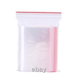 PE Zip-lock Bags Plastic Grip Self Seal Resealable Food Grade Clear Storage Bags