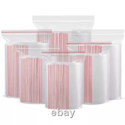 PE Zip-lock Bags Plastic Grip Self Seal Resealable Food Grade Clear Storage Bags