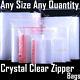 Premium Crystal Clear Reclosable Zipper Bags Zip Small Large Plastic 1.0mi Lock