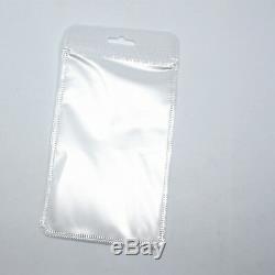 Pearl Zip Lock Plastic Packaging Bag Clear/White with Hang Hole Pouch