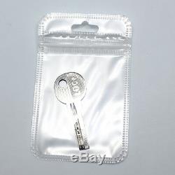 Pearl Zip Lock Plastic Packaging Bag Clear/White with Hang Hole Pouch