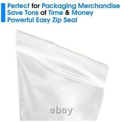 Pick Quantity 1-1,000 10x13 Reclosable Resealable Clear Zipper Poly Bag