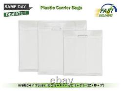 Plastic Carrier Bags Colored Gift Shop Strong Patch Handle Bags Boutique Retail