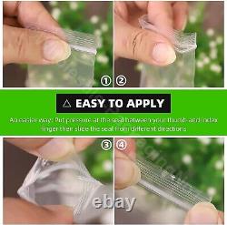 Plastic Grip Seal Clear Poly Bags Resealable Zip Lock Write On Baggies