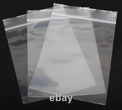 Plastic Grip Seal Clear Poly Zip Bags Resealable Lock Reusable Storage 5 x 7.5