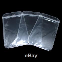 Plastic Jewelry Zip Lock Packing Bag Accessory Bags Storage Hang Hole Pouches