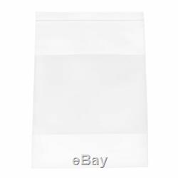 Plastic Reclosable Bag White Writing Block Large Bags 13 x 18 4 Mil 1000 Pcs