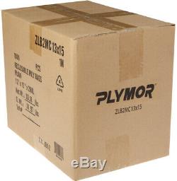 Plymor 13 x 15, 2 Mil (Case of 1000) Zipper Reclosable Plastic Bags