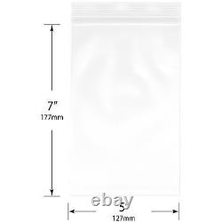 Plymor Industrial Duty Plastic Reclosable Zipper Bags 6 Mil, 5 x 7 (2000 Pack)