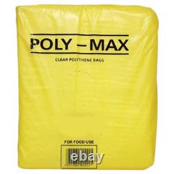 Poly-Max Clear Plastic Polythene Bags for Fruit & Vegetables Storage 400 Gauge