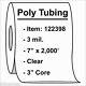 Poly Tubing Roll 7x2000' 3 Mil Clear Heat Sealable Plastic Bag On Roll 122398
