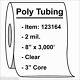 Poly Tubing Roll 8x3000' 2 Mil Clear Heat Sealable Plastic Bag On Roll 123164