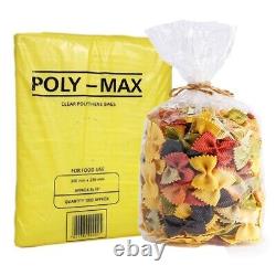 Polythene Food Bags Poly Max Clear Storage Freezing Bags 100Gauge All Sizes