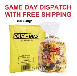 Polythene Food Bags Poly Max Clear Storage Freezing Bags 400Gauge All Sizes