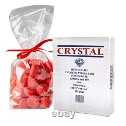 Polythene Food Bags S-M-L-XL 250g Crystal Clear Storage Food Freezing Bags