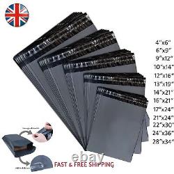 Postage Mailing Bags S-M-L-XL Clear Stripe Grey Poly Postal Parcel Packaging