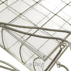 RARE! Authentic CHANEL Plastic Box Chain Shoulder Bag Grid Clear AK16553i