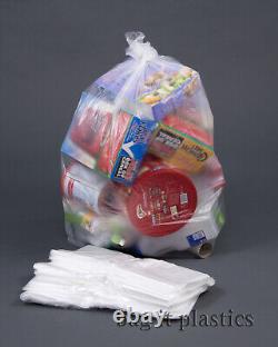 REFUSE / RECYCLING BAGS CLEAR RUBBISH SACKS STANDARD 64 or HEAVY DUTY 140 GAUGE