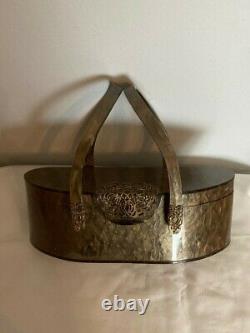 Rare Beautiful vintage 50's Wilardy brown/ grey Lucite bag collectable