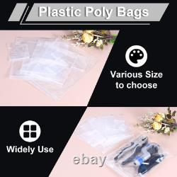 Reclosable Plastic Bags, 2 Mil 8 x 10 Clear Storage Bags for Jewelry 1000 Pcs