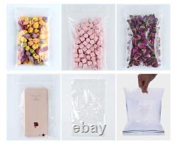 Reclosable Seal Bag Plastic Zip Lock Bags Jewelry Zipper Baggie 2Mil All Sizes