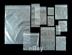 Resealable Gripseal Grip Seal Bags Poly Polythene Plastic Plain Clear Zip Lock