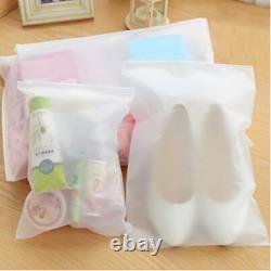 Resealable Matte Clear Plastic Zip Clothes Bags Toiletry Underwear Lock Pouches