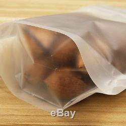 Resealable Matte Clear Stand Up Zip Lock Pouches Plastic Bags Food Storage