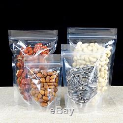 Resealable Plastic Zip Lock Bags Clear Poly Zipper Reclosable Matte Food Pouches