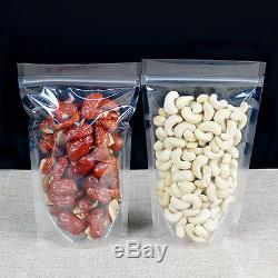 Resealable Plastic Zip Lock Bags Clear Poly Zipper Reclosable Matte Food Pouches