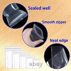 Reusable Plastic Grip Clear Zip Lock Self Resealable Mini Grip Seal Poly Bags UK