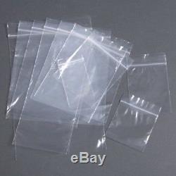 Strong Grip Seal Bags Clear Poly Plastic Resealable Bags All Sizes & Quantity