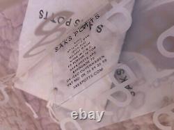 Saks Potts SP white Monogram Print Transparent Tote Bag PVC plastic bag clear
