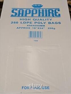 Sapphire Clear Polythene Poly Plastic Bags Craft Food Packaging Storage Various