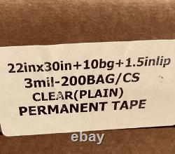 Self Adhesive Peel & Seal Clear Plastic 200 Bags 30 x 22 1.5 InLip Packing