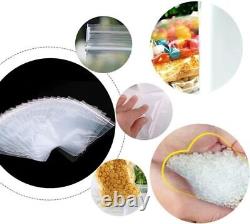 Self Resealable Clear Grip Seal Bags 25mu Polythene Poly Plastic Zip Lock Bags