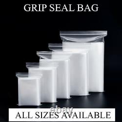 Self Resealable Clear Plastic Grip Seal Polythene Poly Plastic ZIp Lock Bags UK