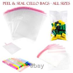 Self Seal Cellophane Bags Plastic Poly Clear Small Large for Card Sweet Wax Melt
