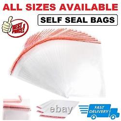 Self Seal Cellophane Bags Plastic Poly Clear Small Large for Card Sweet Wax Melt