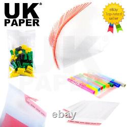 Self Seal Clear Cellophane Bags Plastic Crafts Small Large Sweet Wax Cards Gifts