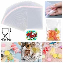 Self Seal Clear Cellophane Bags Plastic Poly Small Large Party Craft Card Sweets