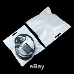 Self Seal Zip Top Bag With Hang Hole Plastic Packaging Pouch White/Clear Bags