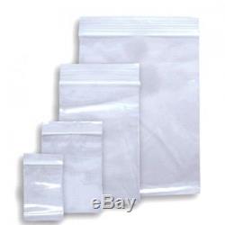 Small Clear Button Bags Poly Polythene Plastic Grip Seal Resealable Reusable