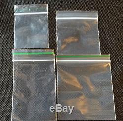 Small Clear Grip Seal Button Bags Poly Polythene Plastic Resealable Reusable