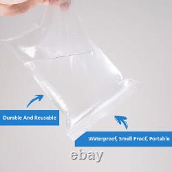 Small Clear Grip Self Press Seal Resealable Poly Polythene Zip Lock Plastic Bags