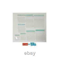 Small Clear Grip Self Press and Seal Resealable Polythene Zip Lock Plastic Bags